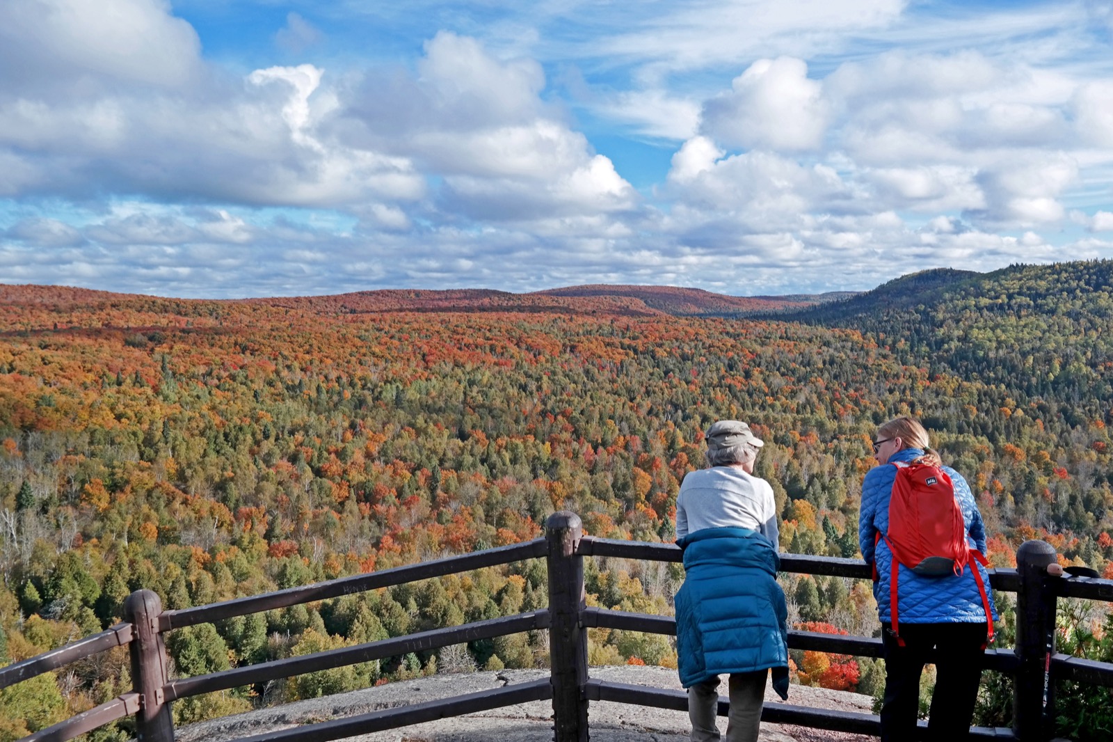 Taking time out to enjoy the view.